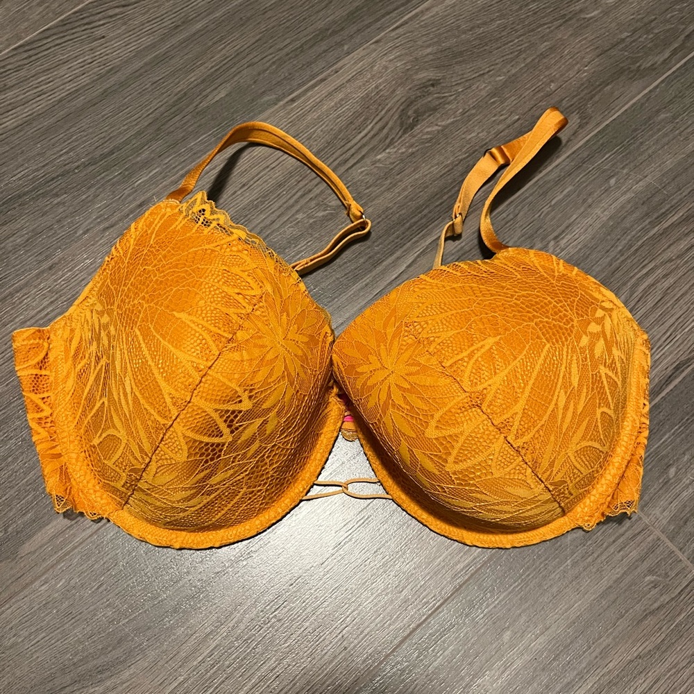 Lace Floral Orange Bra La Senza 38DD - Picture 1 of 3